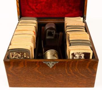 Cased Stereo Viewer with Various Cards