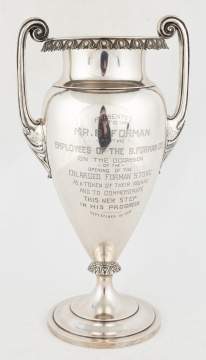 Sterling Silver Presentation Trophy, B. Foreman