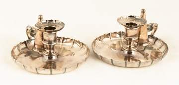 Matthew Bolton Sheffield Plate Chamber Sticks