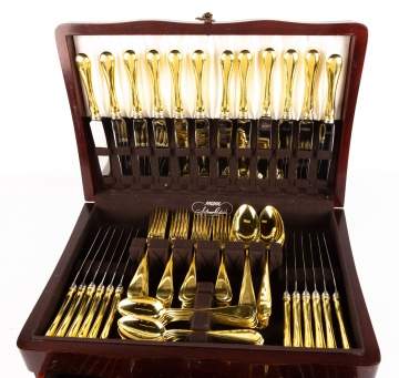 Birks Sterling Silver Gold Plated Flatware