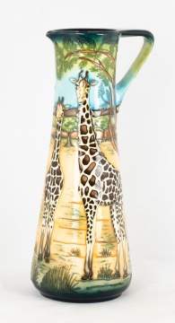 Contemporary Moorcroft Ewer with Giraffes