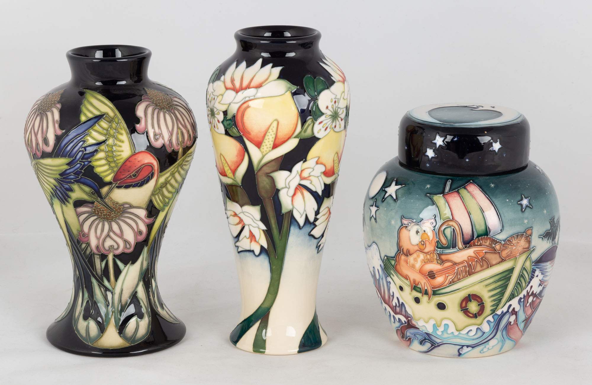 Three Pieces of Contemporary Moorcroft Cottone Auctions