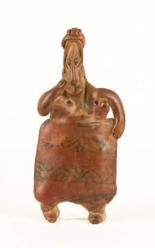Pre Colombian Clay Female Effigy  from Nayarit, Mexico