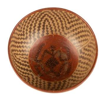 Pre Colombian Painted Bowl From Nayarit, Mexico