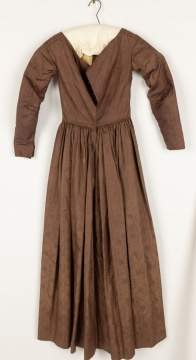 Chestnut Self-Figured Silk Dress