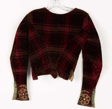 Woman's Velvet Plaid Jacket