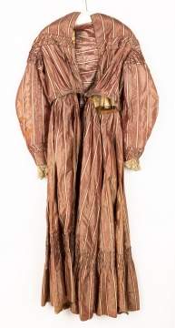 Pleated Silk and Lace Dress