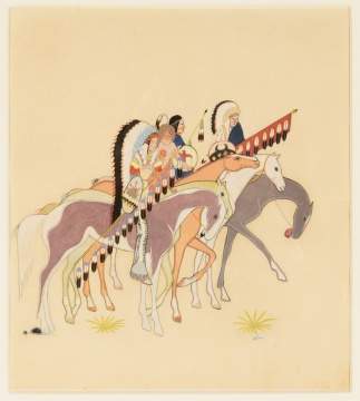 Oscar Howe (American, 1915 - 1983), Sioux Rider