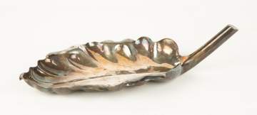 Leaf Design Sterling Silver Tray