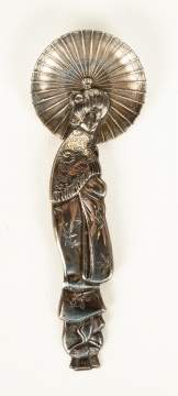 Japanese Export Silver Court Lady Spoon