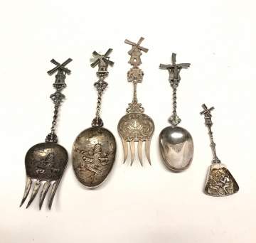 Group of Sterling Dutch Serving Pieces
