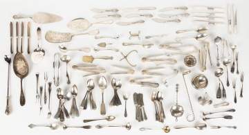 Group of Silver, Silver Plate Flatware and  Articles