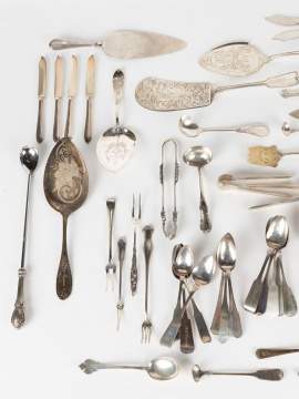 Group of Silver, Silver Plate Flatware and  Articles