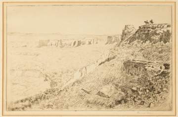 Edward Borein (American, 1872-1945) "Wild Horse Hunters"