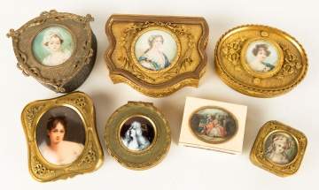 Group Jewelry Boxes with Hand Painted Portraits
