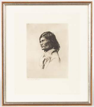 Frank W. Benson (American, 1862-1951) "Nascanpee Indian"