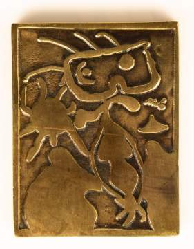 Joan Miro: XXe Siècle No. 4 - Bronze Relief Plaque