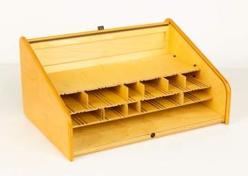 Italian Desktop Organizer with Tambour Top