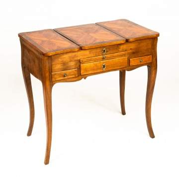 French Marquetry Writing Desk Vanity