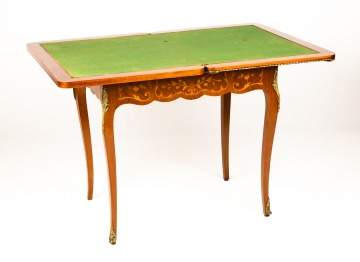French Marquetry Game Table