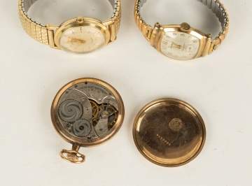 Gold Filled Elgin Pocket Watch and Wristwatches