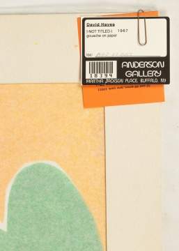 David Hayes (American, 1931-2013) Untitled "For David K Anderson"