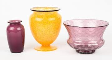 Three Steuben Vases