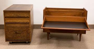 Danish Modern Child's Desk & Filing Cabinet