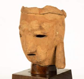 A Japanese Terracotta Haniwa Head