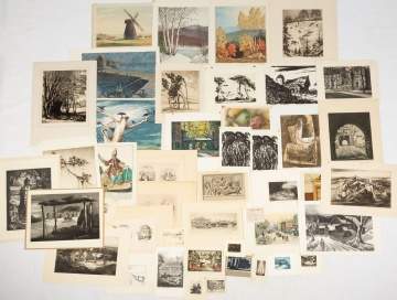 Group of Lithographs, Engravings & Miniature  Pictures