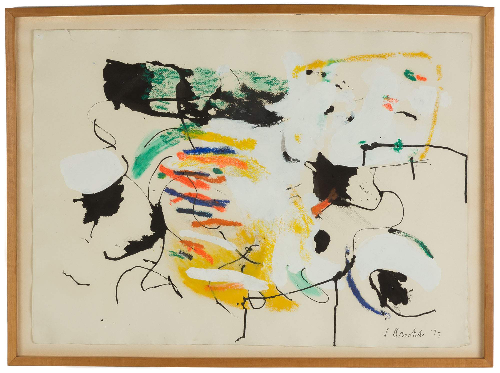 James Brooks (American, 19061992) Mixed Media Cottone Auctions