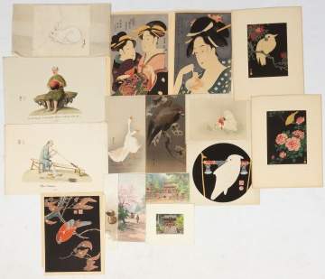 Group of Asian Woodblock Prints