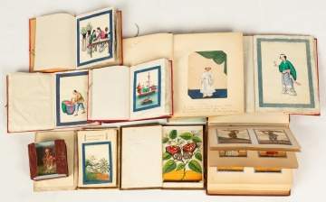 Approx 138 Indian Mica Paintings & Asian Watercolors