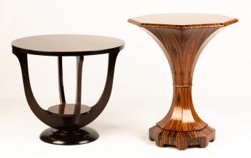 Two Contemporary Rosewood Tables