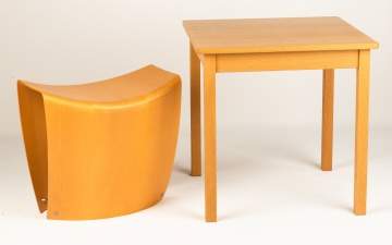Danish Stool and Side Table