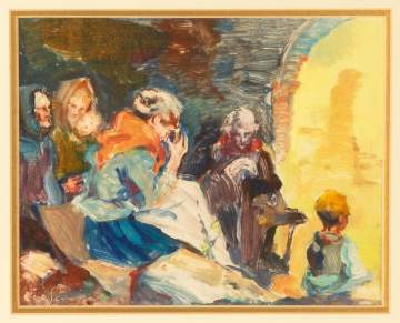 Alexander Oscar Levy (American, 1881-1947)  Watercolor/Gouache