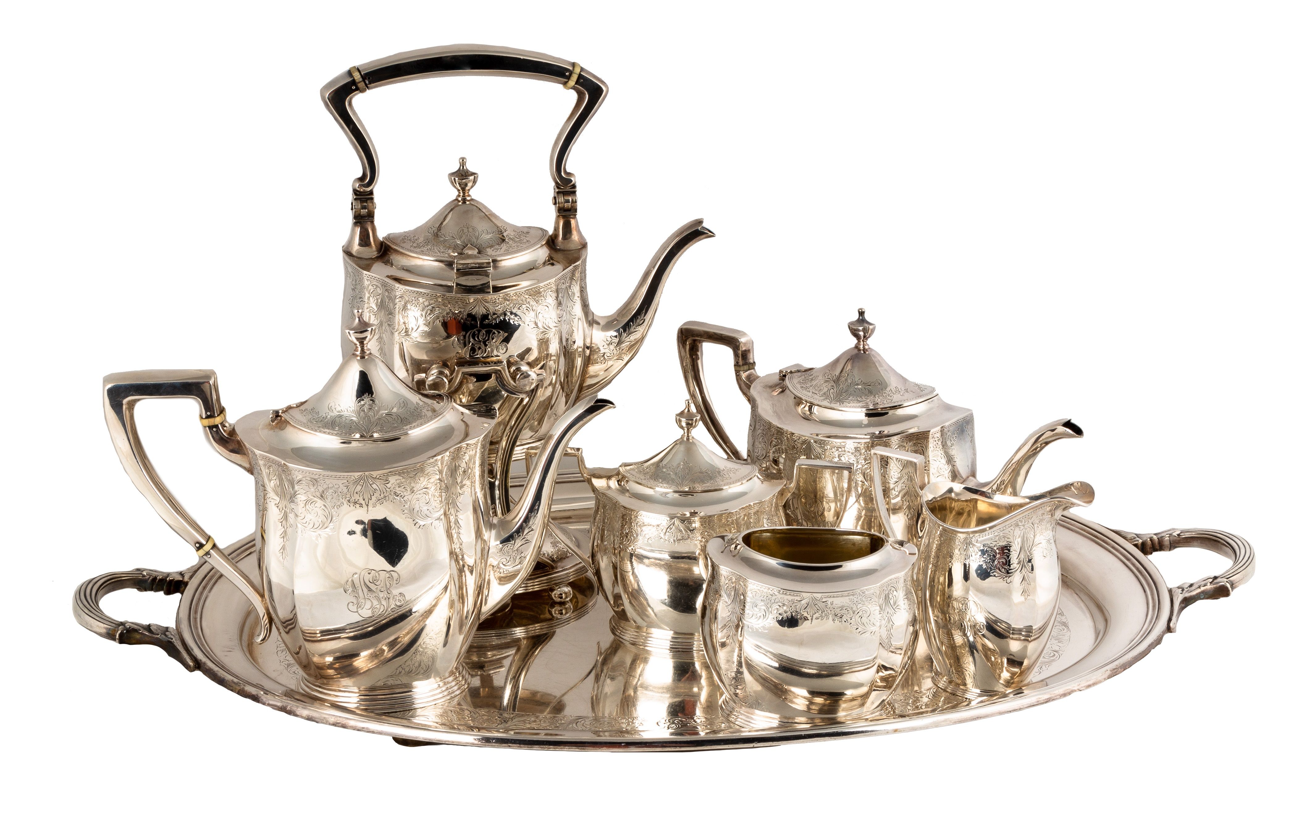 Sterling Silver Tea Set & Tray Cottone Auctions