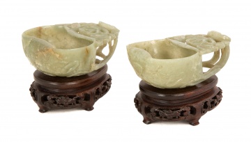 Chinese Carved Jade Cups