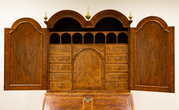 Queen Anne Double Domed Secretaire Bookcase