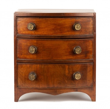 Miniature Hepplewhite Bow Front Chest