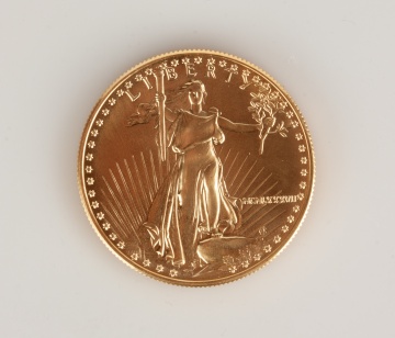 (2) US Liberty MCMLXXXVII One Ounce Gold Coins