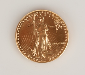 (2) US Liberty MCMLXXXVII One Ounce Gold Coins