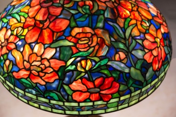 A Fine Tiffany Studios, New York, Peony Table Lamp