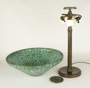 Tiffany Studios, New York, Geometric Table Lamp