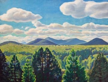 Rockwell Kent (American 1882-1971) "Tree Tops and Mountain Peaks"