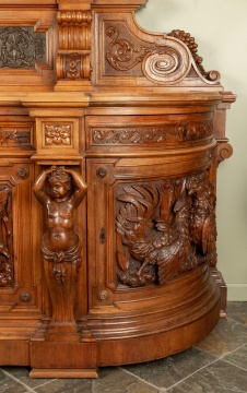 Attributed to Luigi Frullini (Italian, 1839-1897) An Outstanding Extensively Carved Side Cabinet