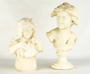 Two Marble and Alabaster Sculptures