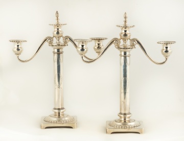Pair of Theodore B Starr Sterling Silver  Candelabras