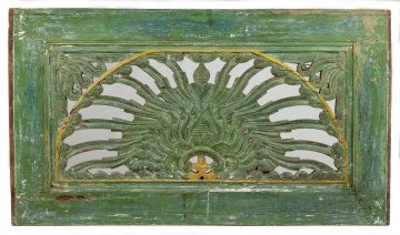 Pair of Carved and Painted Architectural Panels