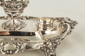 Sterling Silver and Crystal Desk Set